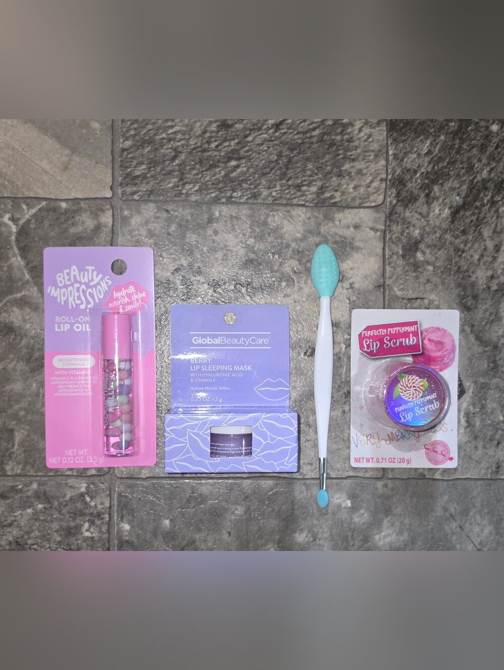 Lip Bundle- 3-in-1 Lip Tool, Lip Scrub, Lip Mask & Lip Oil BNIB